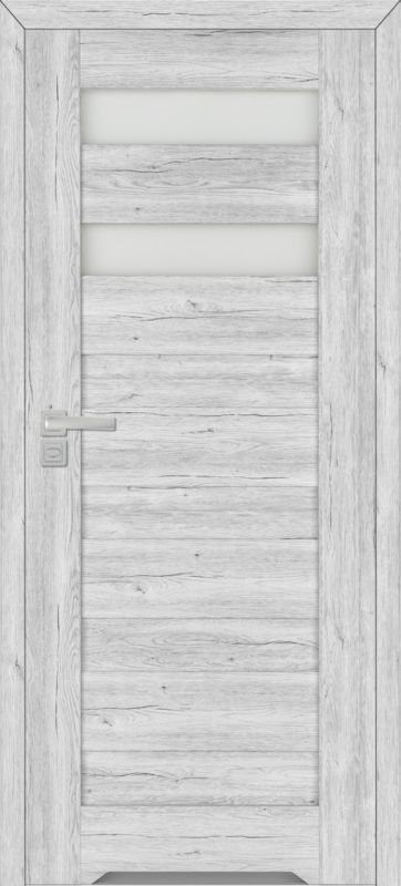 Drzwi bezprzylgowe z podcięciem Trame 80 prawe dąb silver