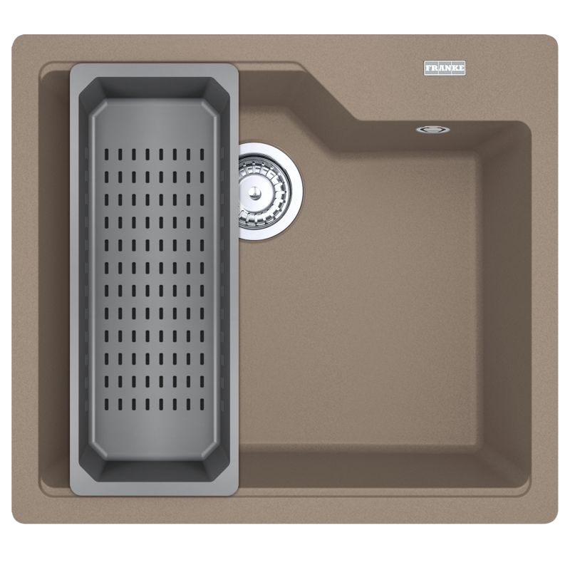Zlewozmywak granitowy Franke Urban UBG 610-50 cappuccino z wkładką ociekową