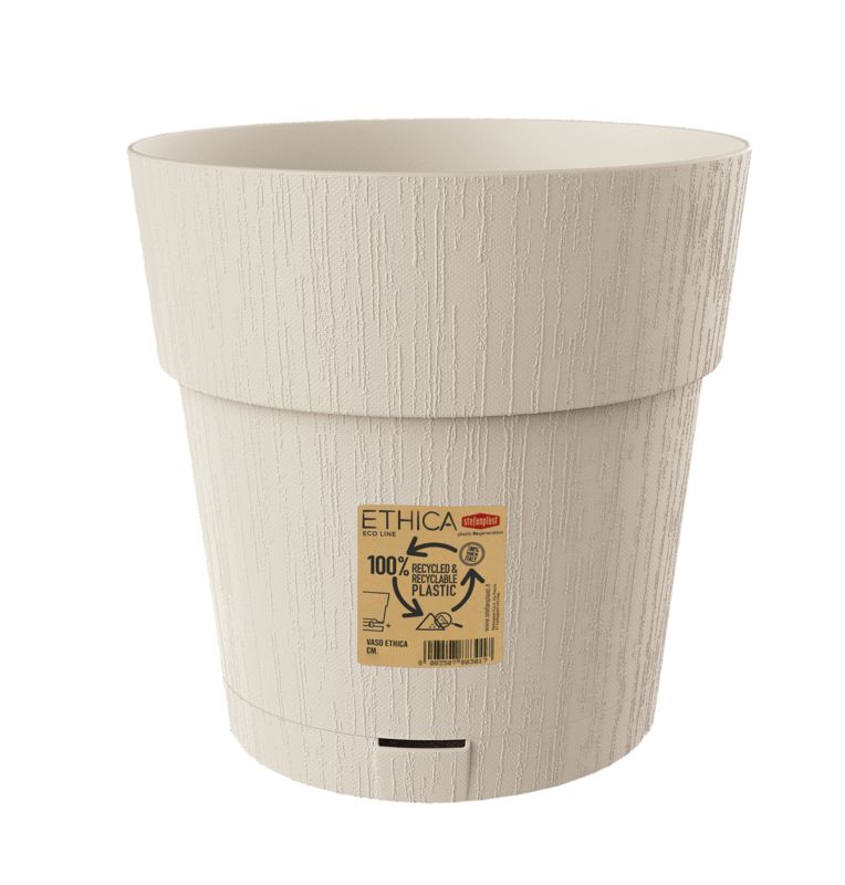 Doniczka Stefanplast Ethica 25 cm kreda