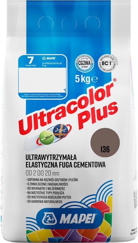 Fuga elastyczna Mapei Ultracolor Plus 136 brunatny 5 kg