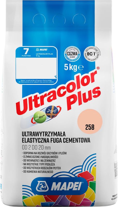 Fuga elastyczna Mapei Ultracolor Plus 258 brzoskwiniowa 5 kg