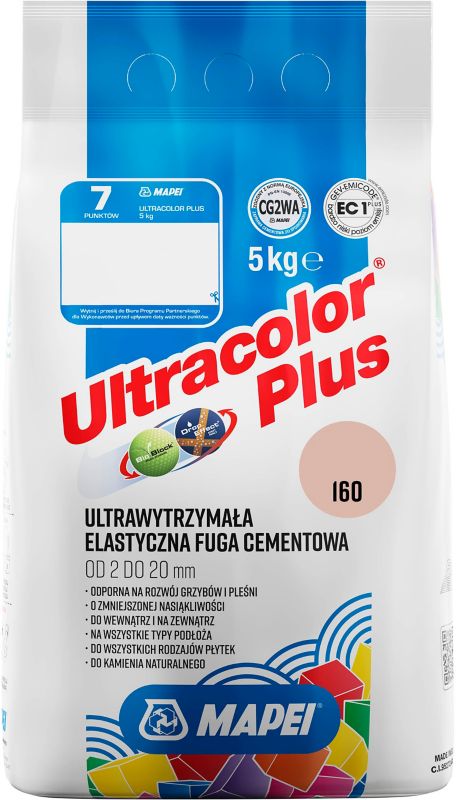 Fuga elastyczna Mapei Ultracolor Plus 160 magnolia 5 kg