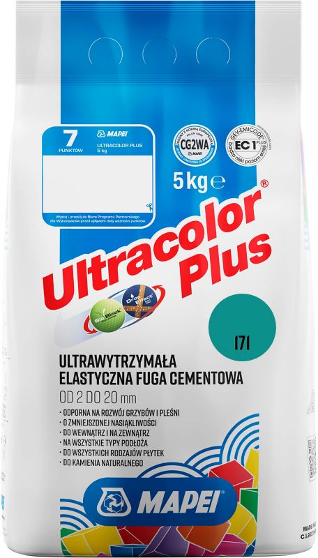 Fuga elastyczna Mapei Ultracolor Plus 171 turkusowa 5 kg