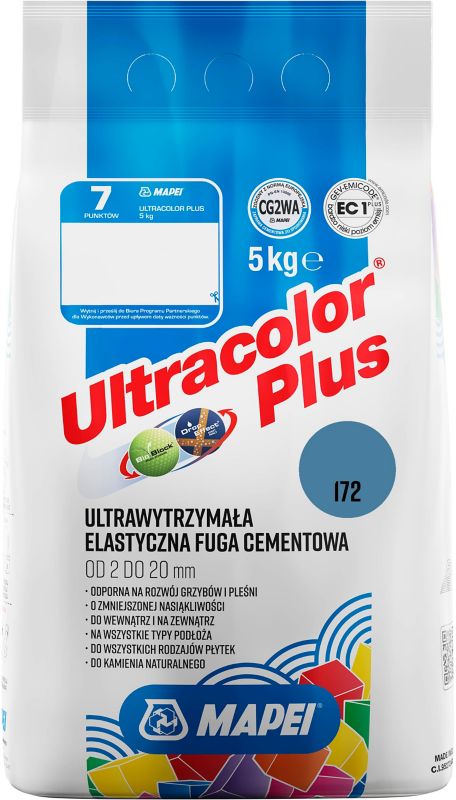 Fuga elastyczna Mapei Ultracolor Plus 172 niebieska 5 kg