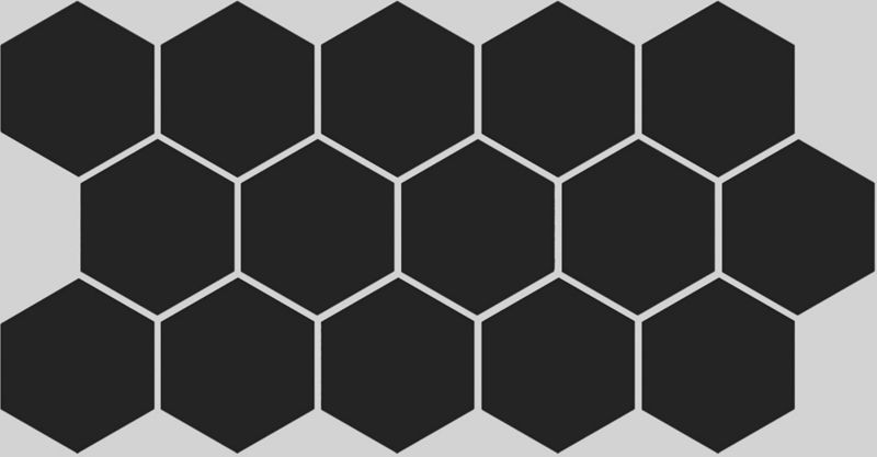 Gres mrozoodporny Hex 26,5 x 51 cm czarny 0,95 m2