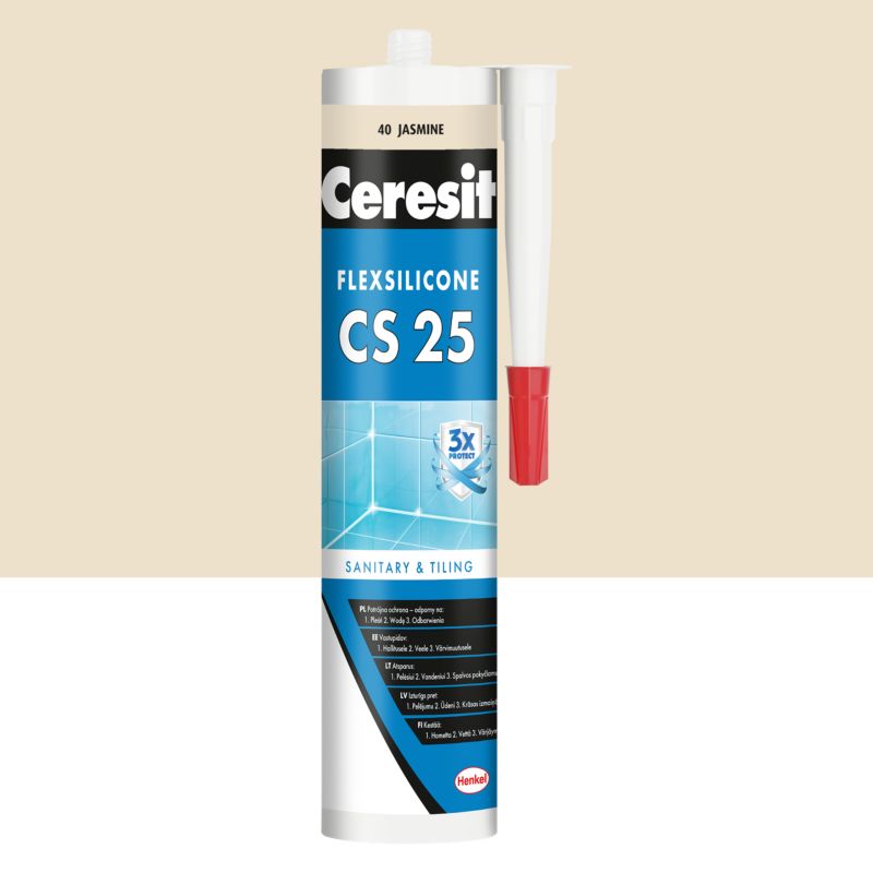 Silikon sanitarny Ceresit CS 25 jaśminowy 280 ml