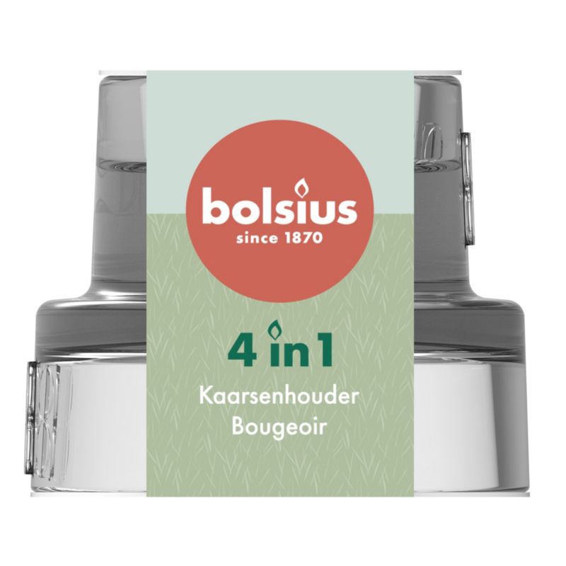 Świecznik szklany Bolsius 4 W 1 transparentna