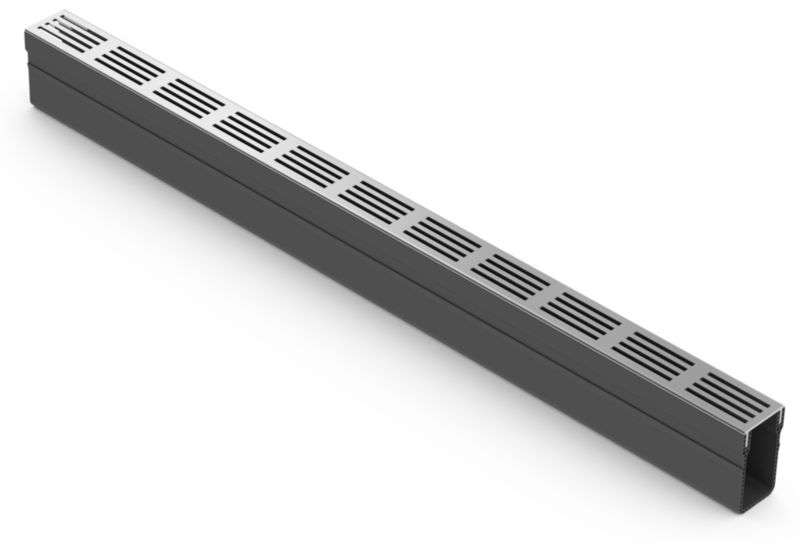 Kanał ACO SlimLine 1m aluminium srebrny