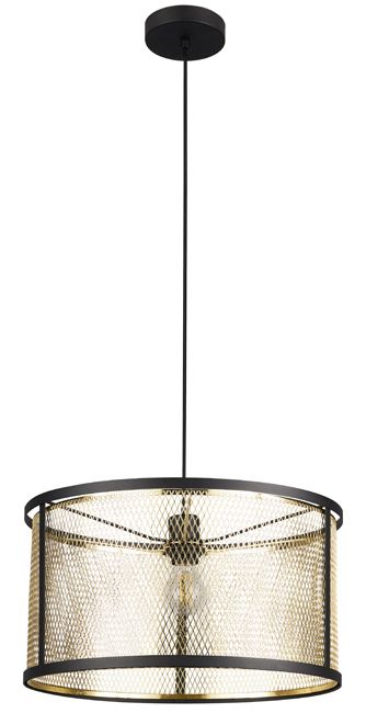 Lampa wisząca Dellow 1 x E27 stalowo-czarna