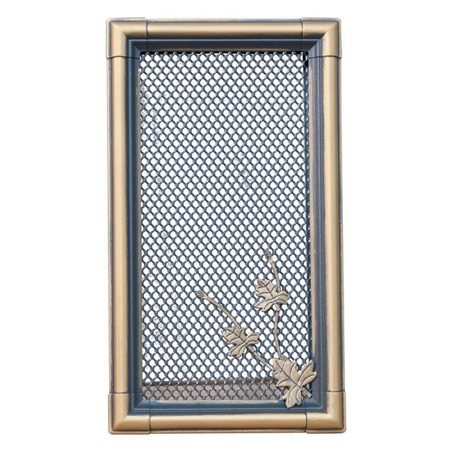 Kratka kominkowa Parkanex złota patyna 16 x 32 cm