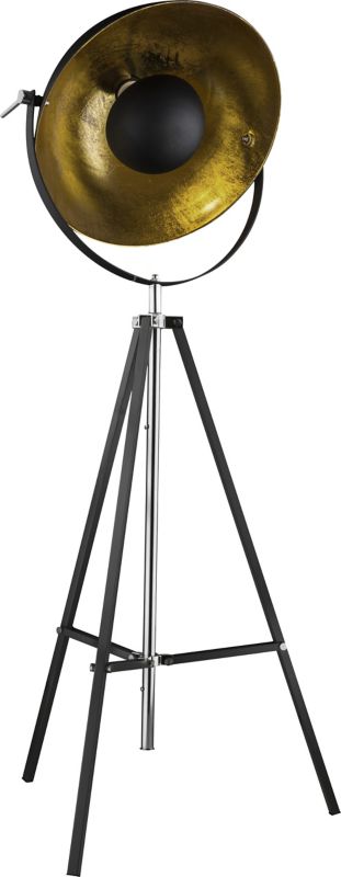 Lampa podłogowa Xirena 1 x 60 W E27 czarno-złota