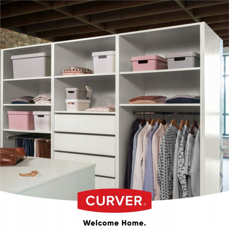 Ażurowy pojemnik z pokrywką Infinity Curver 11L, różowy