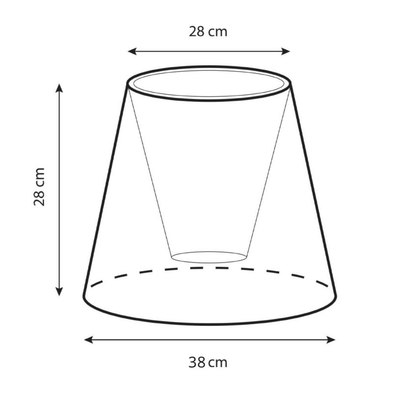 Abażur Klosz do lampy Stojącej/Wiszącej Czarny ze złotem Volta Light Factory 1szt.