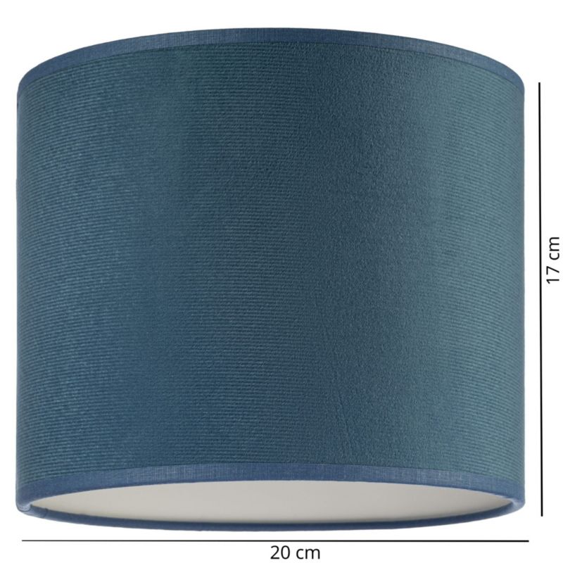 Abażur welurowy Tornado 20cm jeans E27 1 szt.