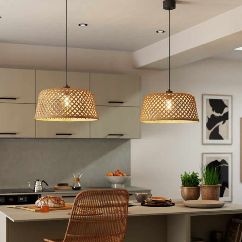 Abażur GoodHome Gallito 1 X E27 bambus 48 cm