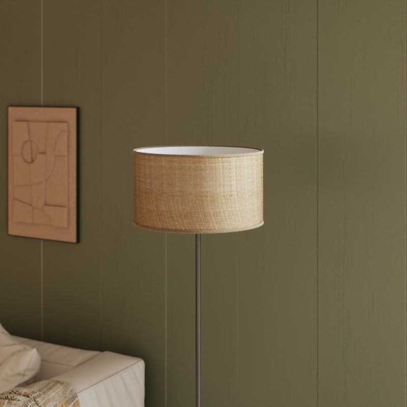 Abażur okrągły GoodHome Kepezin L raffia