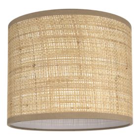 Abażur okrągły GoodHome Kepezin S raffia