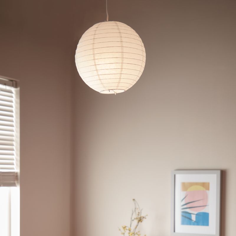 Abażur papierowy GoodHome Raqis 28 cm biały