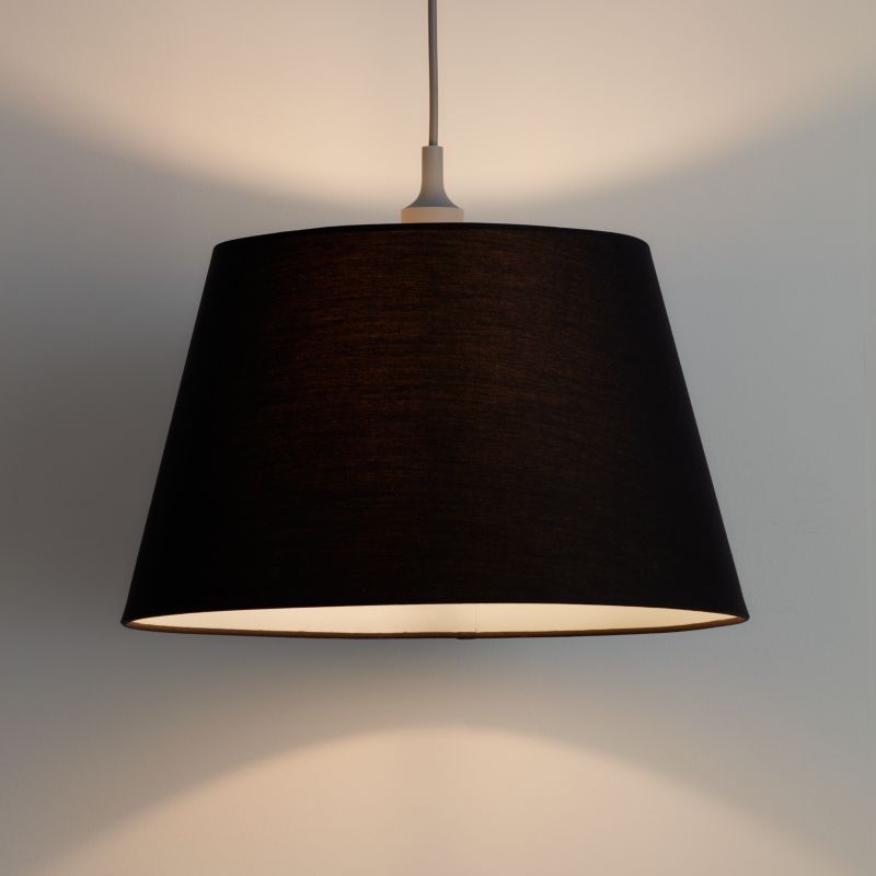 Abażur stożkowy GoodHome Lokombi XL czarny