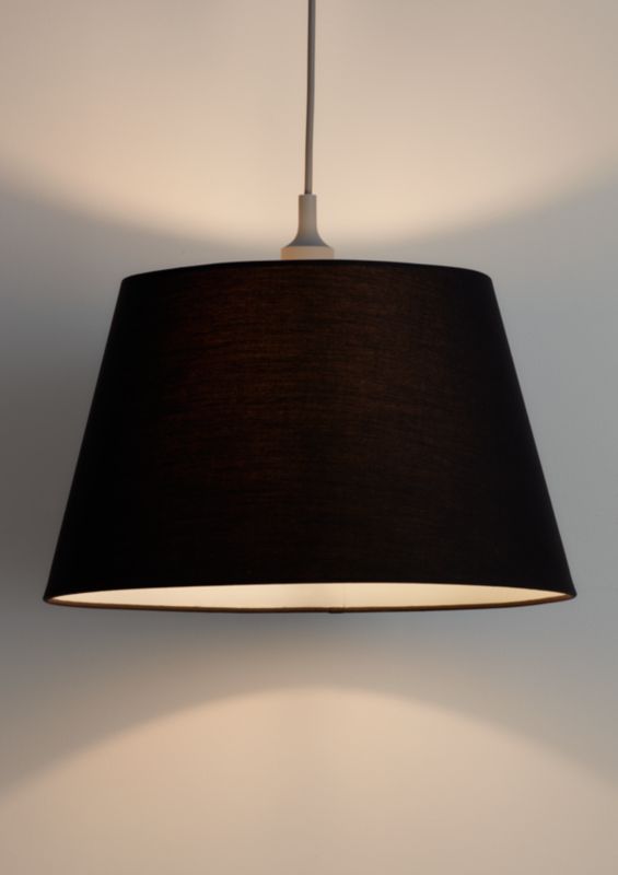 Abażur stożkowy GoodHome Lokombi XL czarny