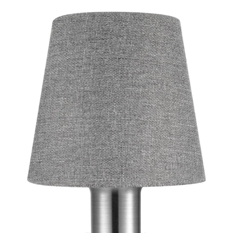 Abażur stożkowy GoodHome Lokombi XS takanina szary