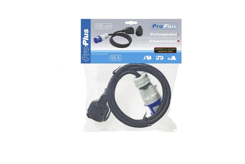 Adapter CEE ProPlus z gniazdem ze stykiem ochronnym 16A 230V kabel 150 cm 1 szt.