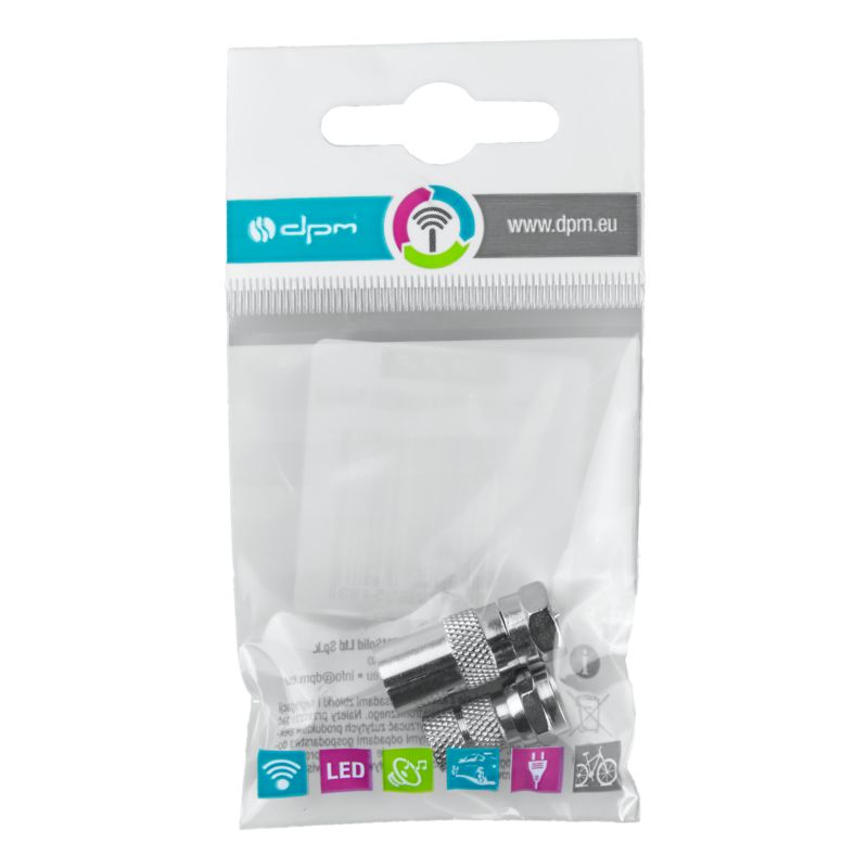 Adapter DPM Solid wtyk - F gniazdo TV - wtyk F