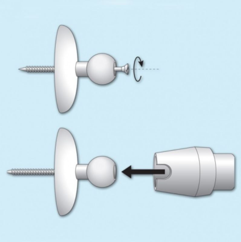 Adapter drążka prysznicowego Estiva Biały średnica 27 mm biały 1 szt.