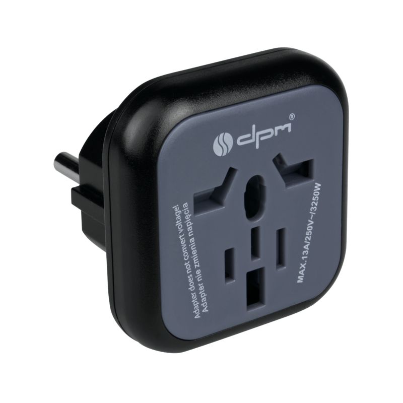 Adapter podróżny Europa szary