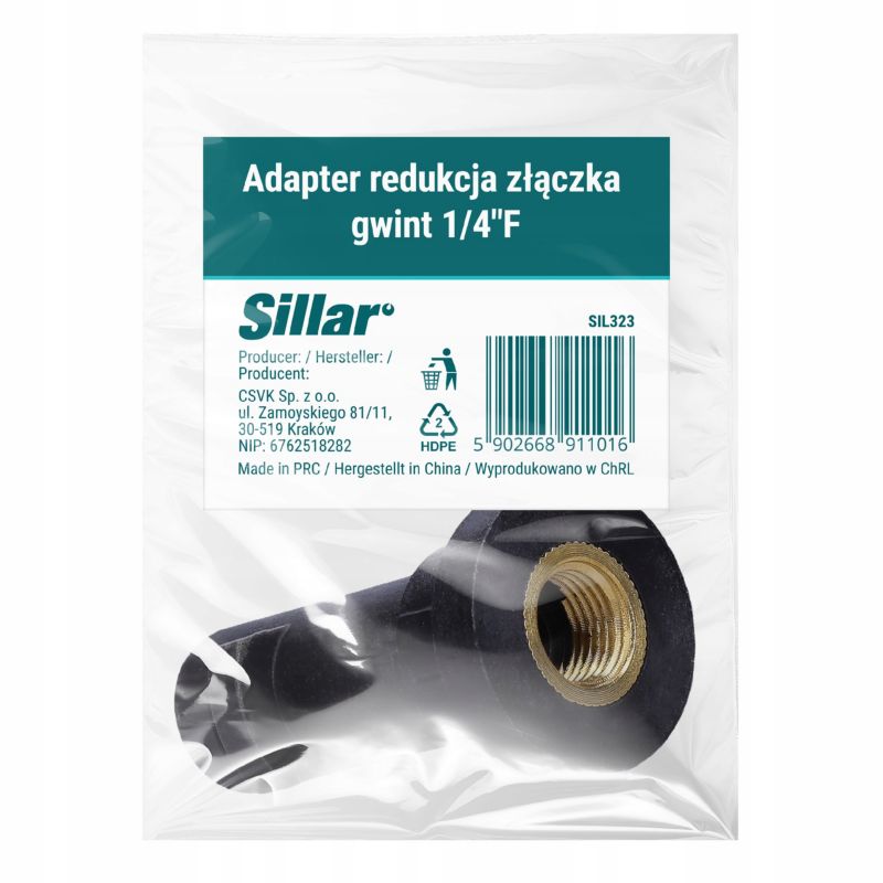 Adapter, Sillar, złączka, reduktor, zamiennik do myjek ciśnieniowych Karcher K2-K7, wtyk Bayonet, gwint 1/4" wewnętrzny, 1szt