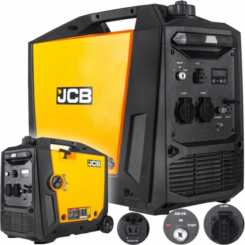 Agregat JCB prądotwórczy generator prądu inwertorowy IG4200E 3,8Kw 230V ...