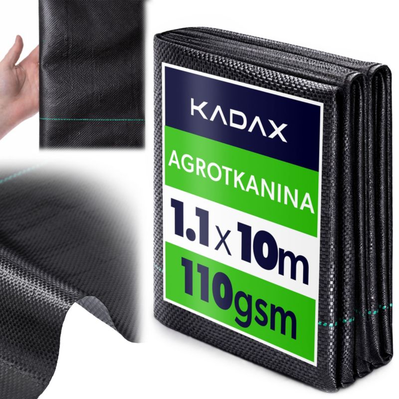 Agrotkanina KADAX 110g 1.1x10m do sadzenia czarna 1 szt.