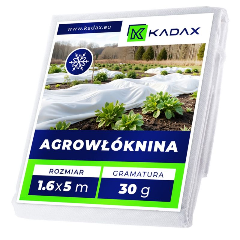 Agrowłóknina KADAX ogrodowa zimowa 1.6 x 5 m 30 g/m² biała 1 szt.
