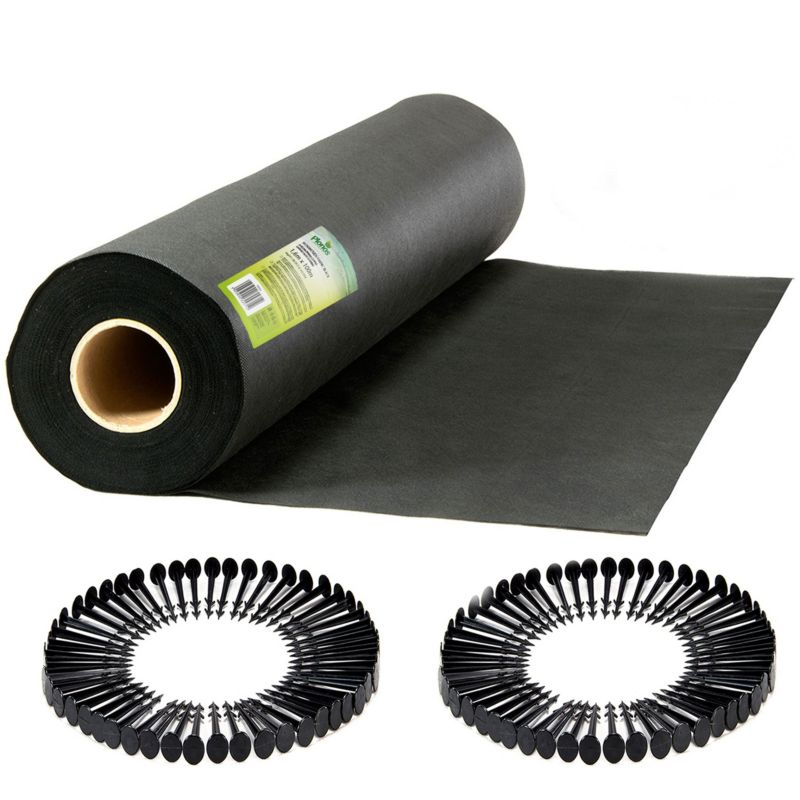 Agrowłóknina ogrodowa Plonos agrotkanina na chwasty 50 g/m² 0,8x100m + 100 szpilek 1 szt.