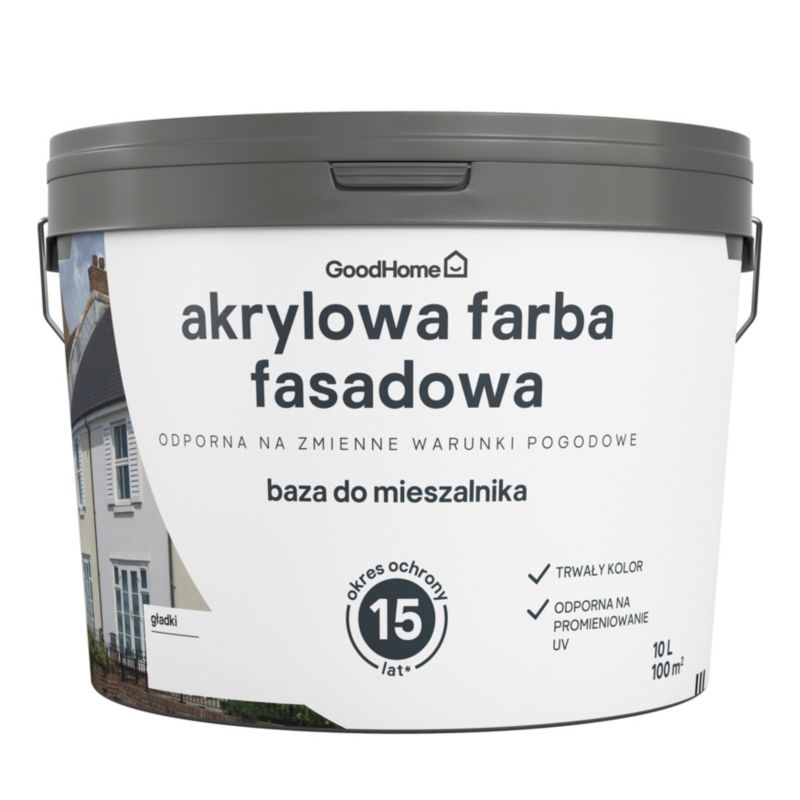 Akrylowa farba fasadowa GoodHome 10 l baza B4
