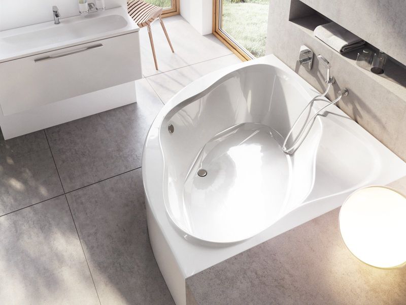 Akrylowa narożna wanna Ravak NewDay 150x150 snowwhite 1szt