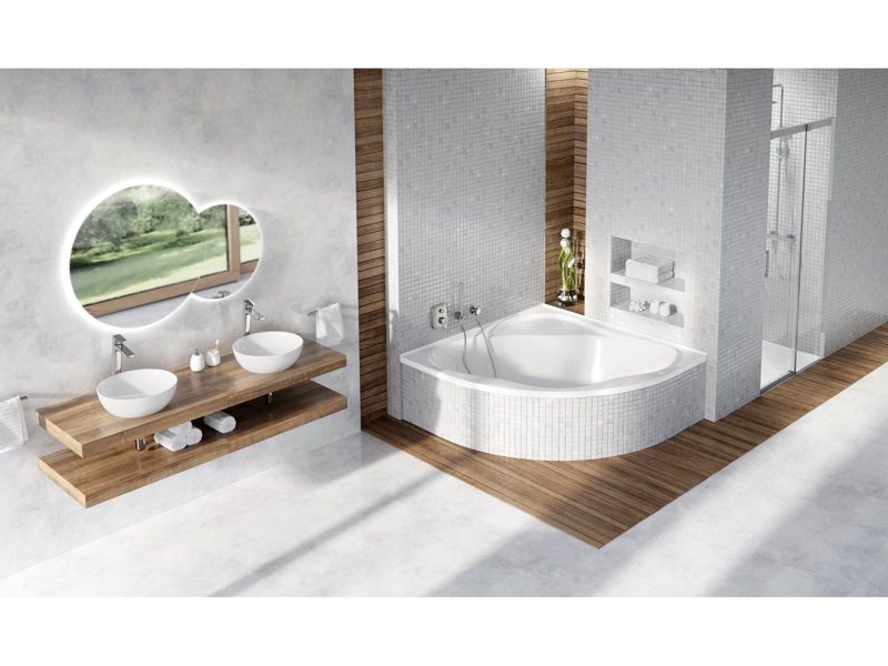 Akrylowa narożna wanna Ravak NewDay 150x150 snowwhite 1szt