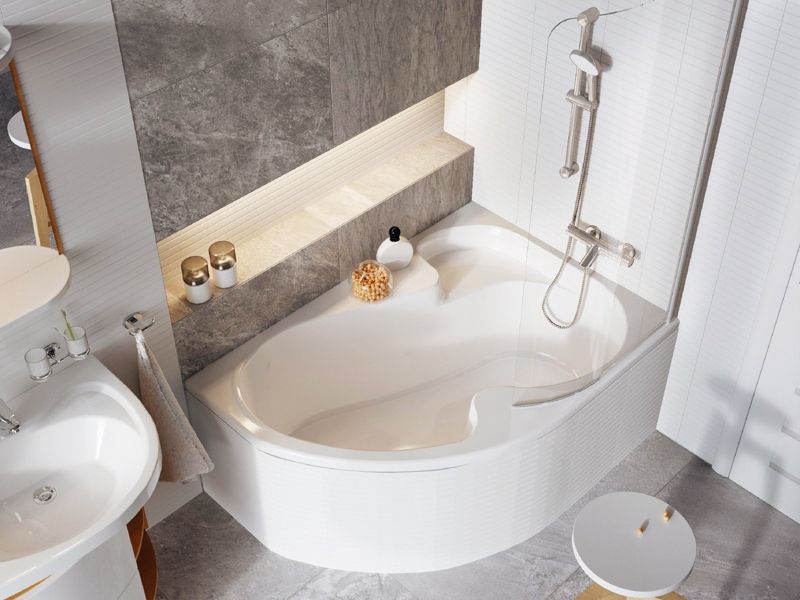 Akrylowa wanna niesymetryczna Ravak Rosa II 170x105 P snowwhite 1szt