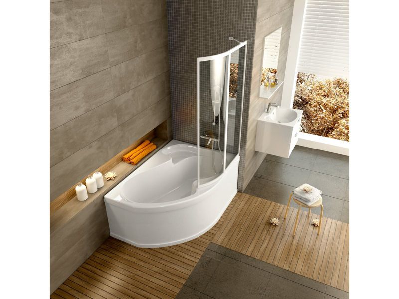 Akrylowa wanna niesymetryczna Ravak Rosa II 170x105 P snowwhite 1szt