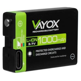 Akumulator do latarki czołowej Vayox VA0303 1000mAh 1 szt.