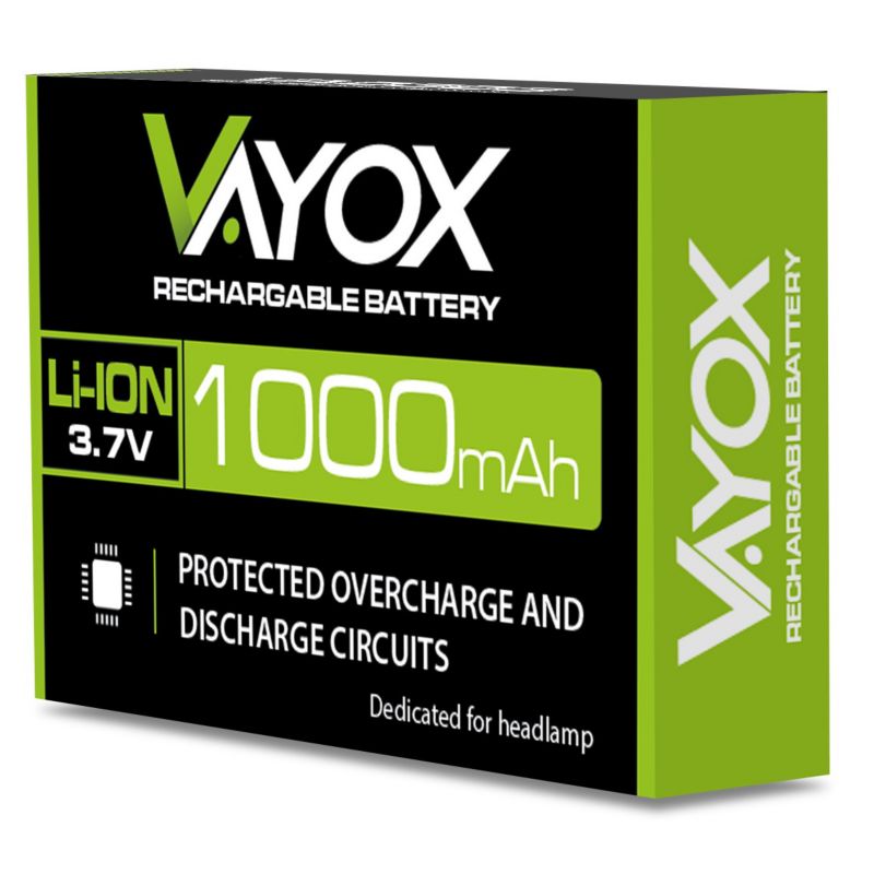 Akumulator do latarki czołowej Vayox VA0303 1000mAh 1 szt.