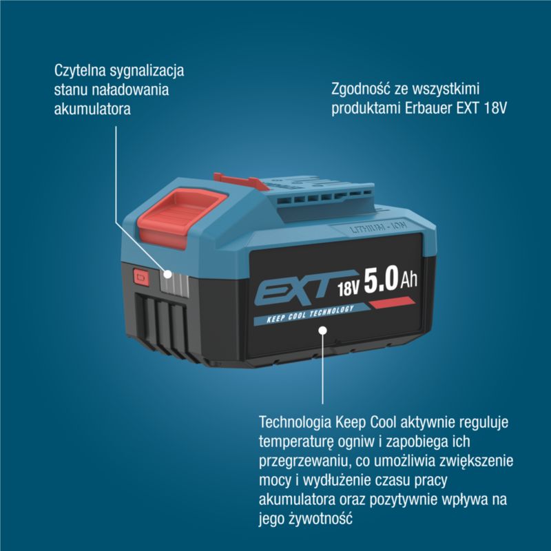 Akumulator Erbauer G2 5,0 Ah