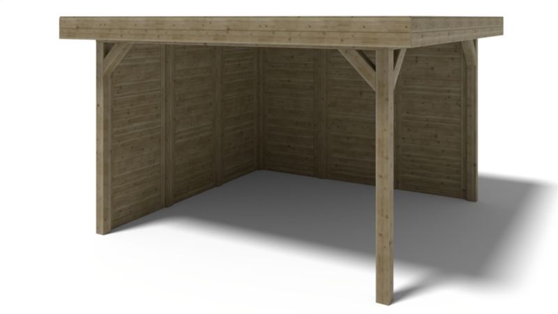 Altana ogrodowa wiata ALTANKA 4,04x4,04 m z panelami, drewniana, impregnowana, 1szt.