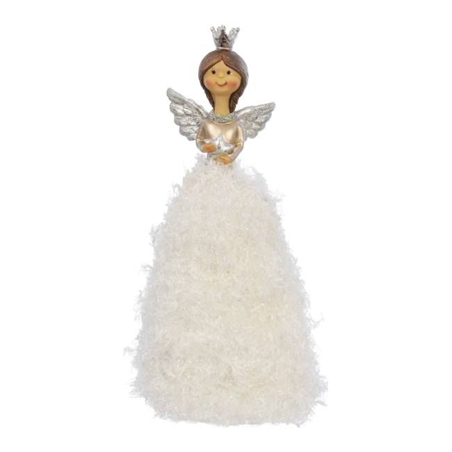 Anioł MAG w białej sukience 25 cm