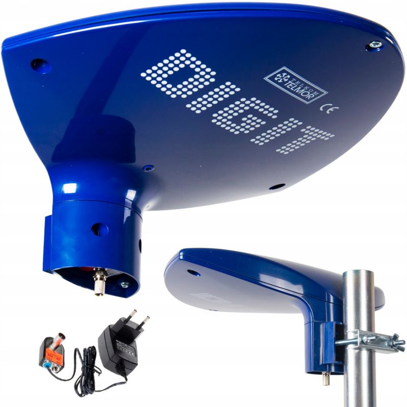 Antena DVB-T Telmor Digit Activa niebieska 5G Protected UHF 1 szt.
