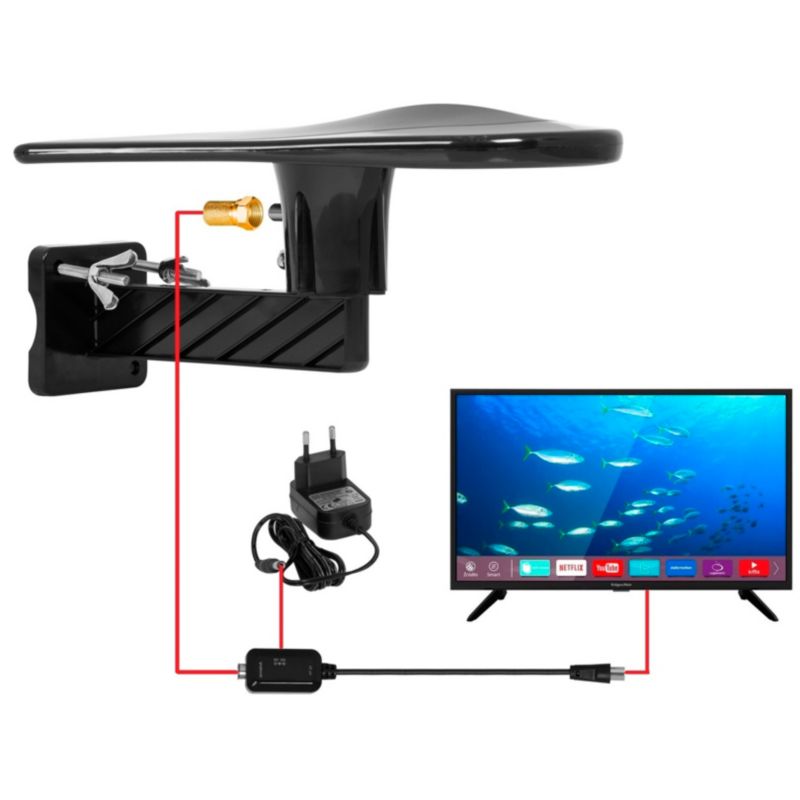 Antena kierunkowa Vayox VA0023 DigiActiv VHF UHF DVB-T2 4K filtr LTE 5G 1 szt.