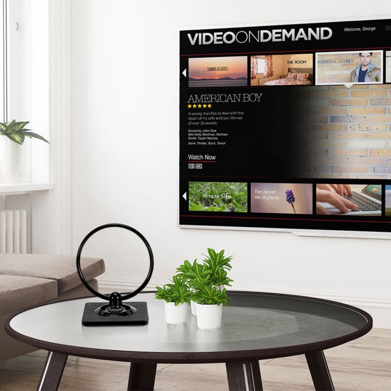 Antena pokojowa Vayox VA0250 aktywna wzmacniacz USB DVB-T2 1 szt.