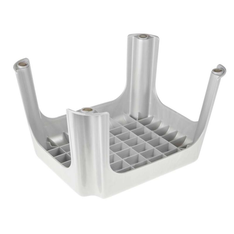 Antypoślizgowy taboret Keeeper Tim o nośności 150kg, srebrny 36,5 x 30 x 24 cm, podest z tworzywa PP, 1 szt.