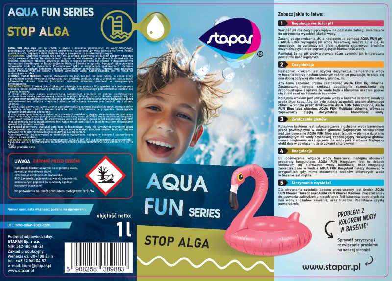 AQUA fun STOP alga przeciwko glonom Stapar 1 l