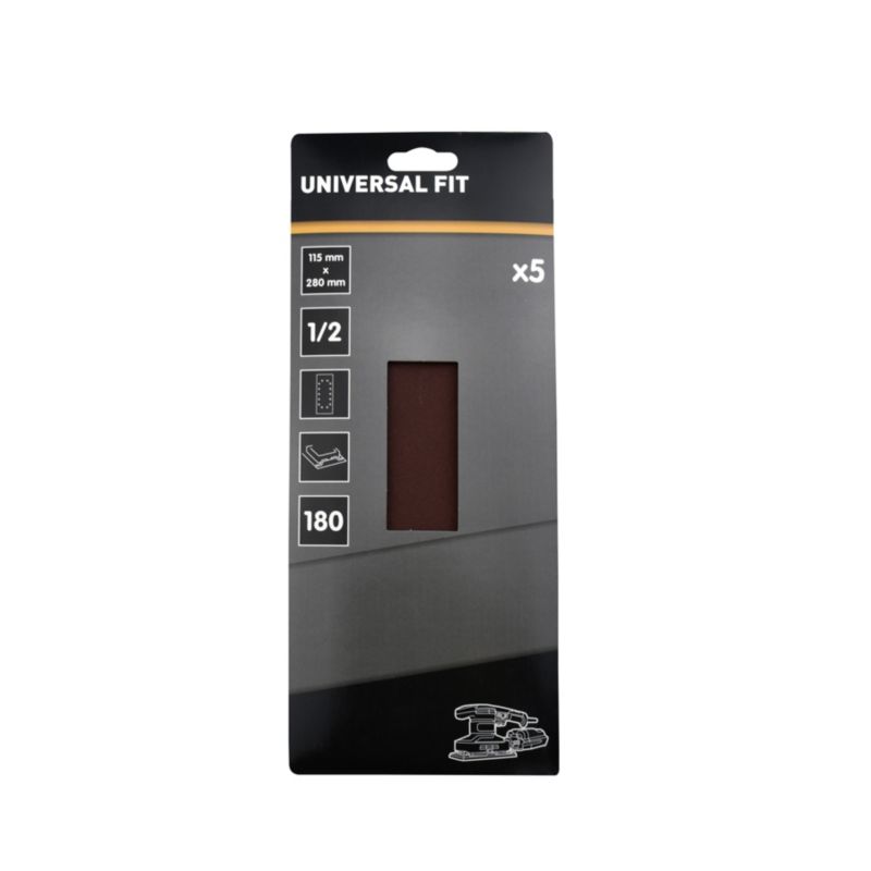 Arkusz ścierny Universal 115 x 280 mm P180 z otworami 5 szt.